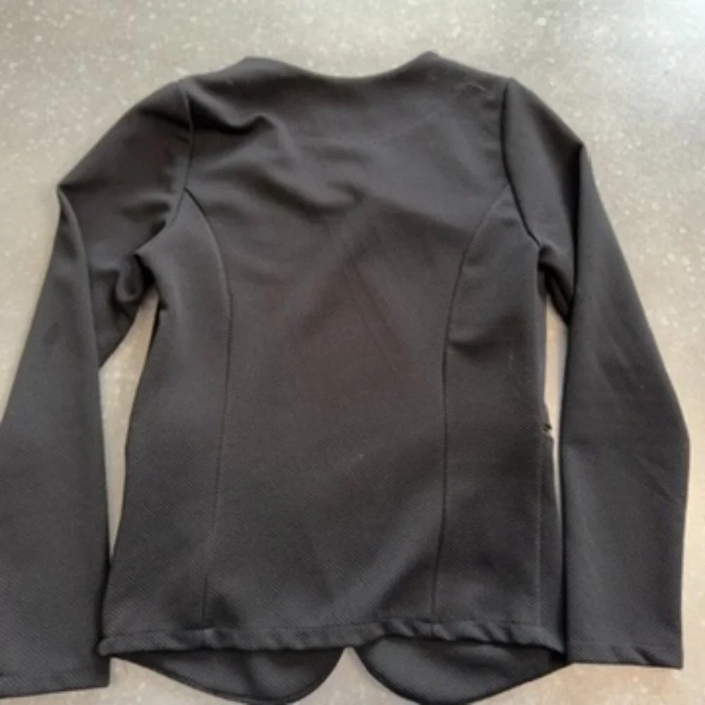 Lungo L’Arno Textured Black Zip-Front Jacket – Size Medium - Picture 4 of 9